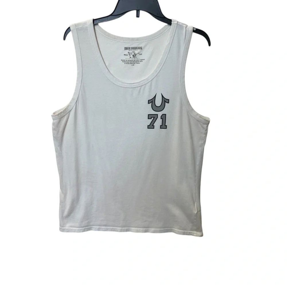 True Religion U 71 White Tank Top
